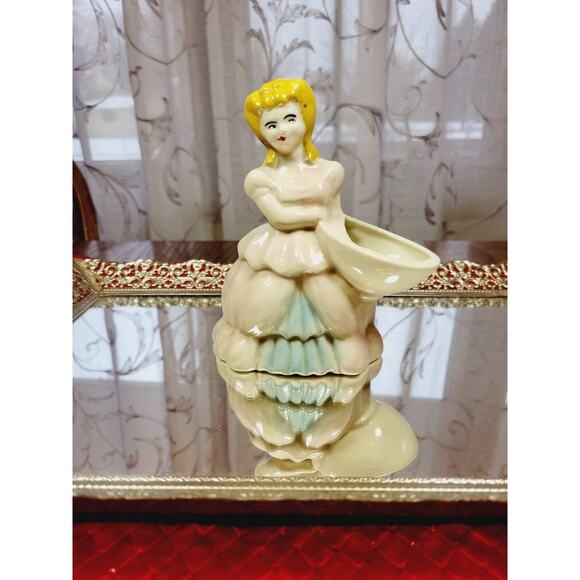 Vintage Victorian Lady Planter, Ceramic Succulent Holder, Holding Bowl, - Picture 5 of 5